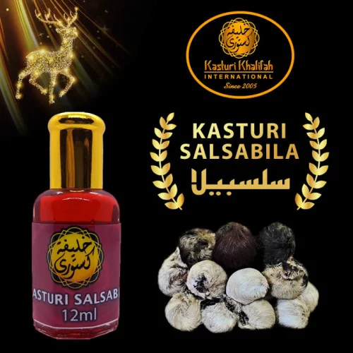 Kasturi Kijang Salsabila Tulen 12ml Genuine Musk Deer Merah Delima