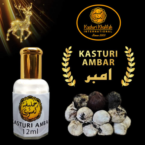 Kasturi Kijang Ambar Tulen 12ml Genuine Musk Deer Putih Susu