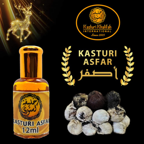 Kasturi Kijang Asfar Tulen 12ml Genuine Musk Deer Kuning Asli Original