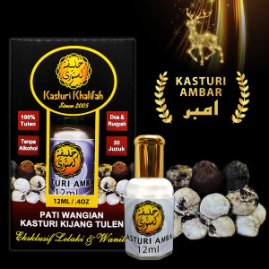 Kasturi Kijang Ambar Tulen 12ml Genuine Musk Deer Putih Susu