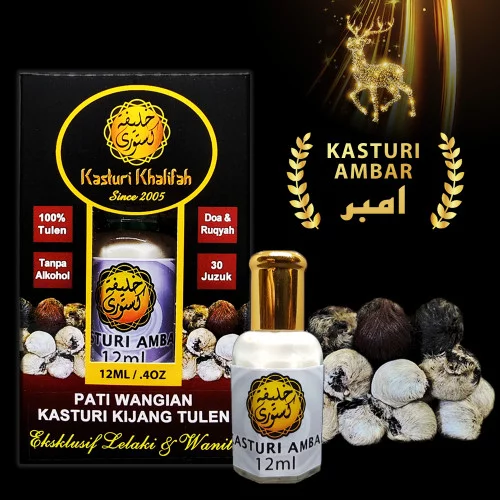 Kasturi Kijang Ambar Tulen 12ml...