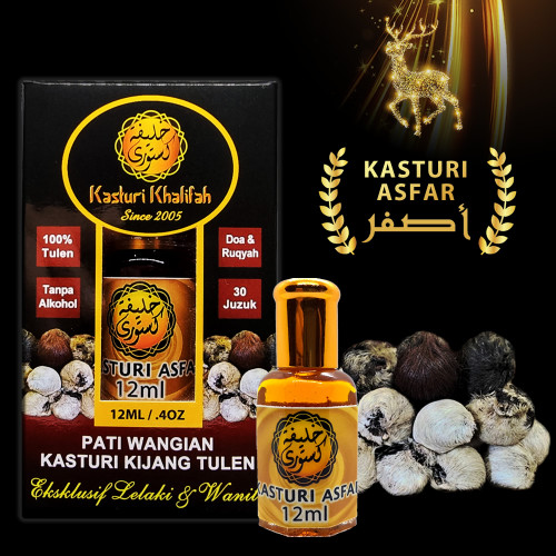 Kasturi Kijang Asfar Tulen 12ml Genuine Musk Deer